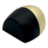 Opritor pentru usa Oval, finisaj alama satin/negru mat CB, 41x40x25 mm