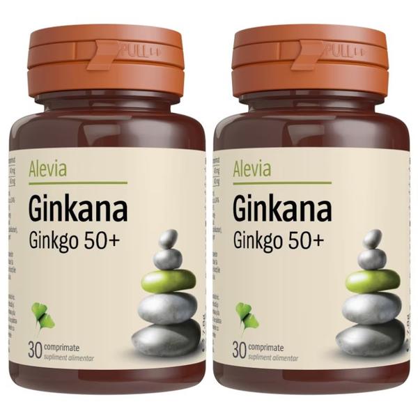 Pachet Alevia - Ginkana Ginkgo 50+, 30 + 30 comprimate