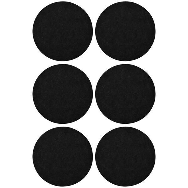 Set 6 buline antialunecare, pasla/silicon, negru, Ø: 28 mm
