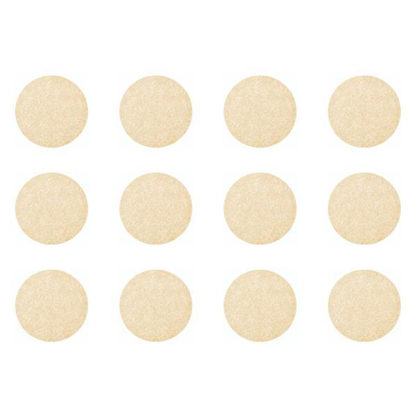 Set 12 buline antialunecare, pasla/silicon, bej, Ø: 18 mm