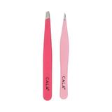 Set Pensete Cala Tweezer Duo Slant + Point - Coral, 2 buc