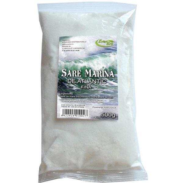 Sare fina marina de atlantic - ever bio, 500 g