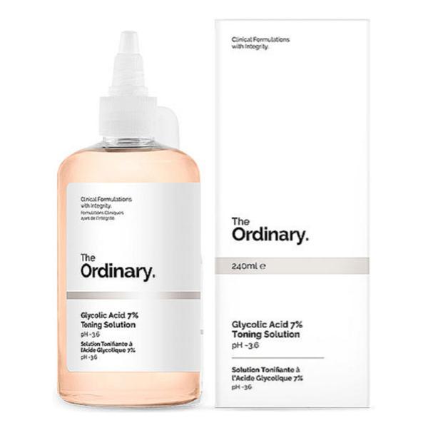 Pachet solutie tonica cu acid glicolic 7% the ordinary, femei, 240 ml + serum the ordinary, niacinamide 10% + zinc 1% - ser 30ml