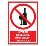 Set stickere avertizare, Interzis consumul bauturilor alcoolice, 15x20 cm, 2 buc