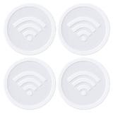 Set stickere, indicator, Wifi gratuit, autocolant, 4 buc, 8x8 cm