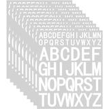 Sticker, Alfabet, Alb, 10 seturi, 2.5-7.5 cm