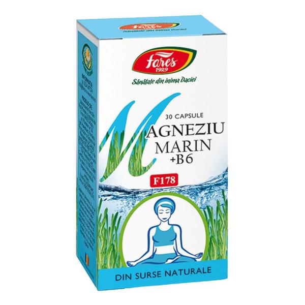 Magneziu Marin + B6, F178, Fares, 30 capsule