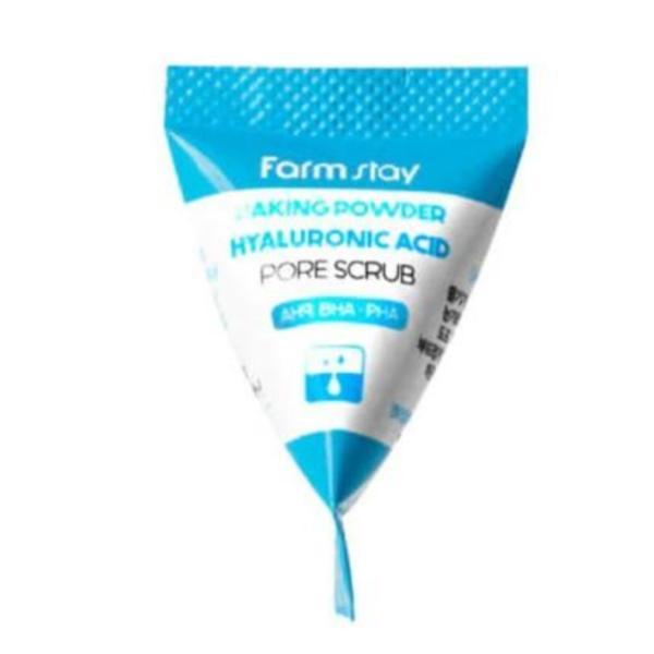 Pudra exfolianta hidratanta farmstay baking powder hyaluronic acid pore scrub, 7 g