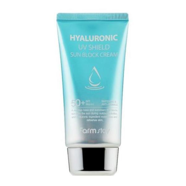 Crema Hidratanta cu Protectie Solara Farmstay Hyaluronic UV Shield Sun Block Cream SPF 50+ PA +++, 70 ml