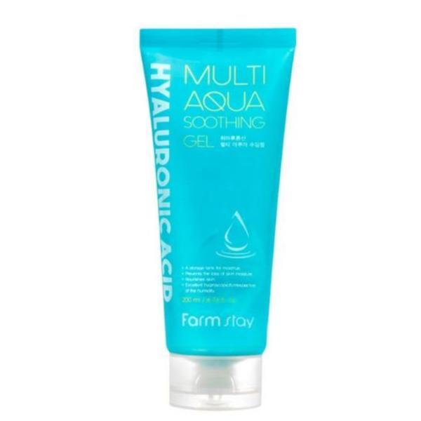 Gel Calmant &amp; Hidratant Farmstay Hyaluronic Acid Multi Aqua Soothing Gel, 200 ml