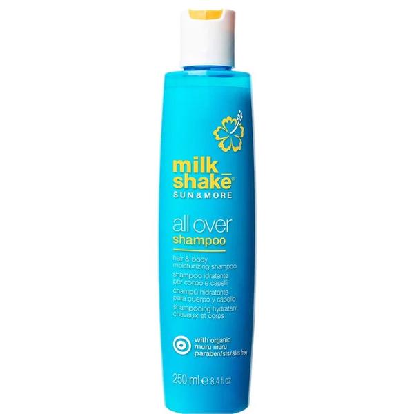 Sampon Hidratant pentru Par si Corp cu Protectie Solara - Milk Shake Sampoo Sun&amp;More All Over, 250 ml
