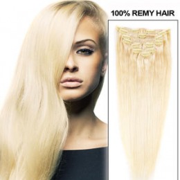 Extensii clip - on Veritable cu 10 piese, lungime 65 cm , culoare blond roscat ( # 16 )