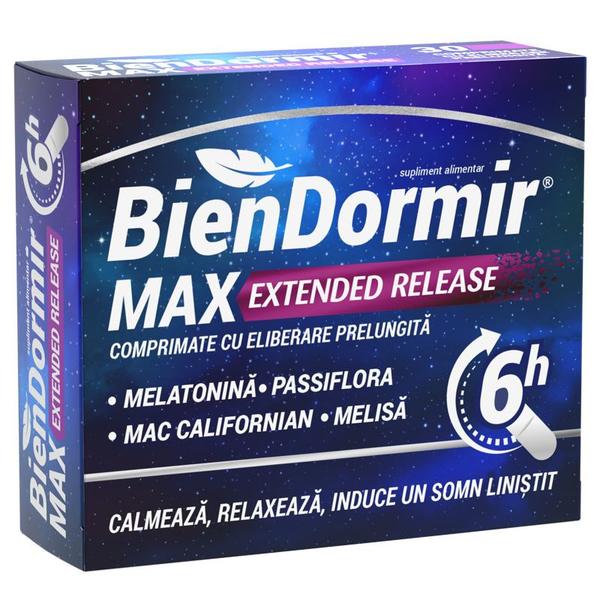 Supliment Alimentar Bien Dormir Max Extended Release - Fiterman Pharma, 30 comprimate