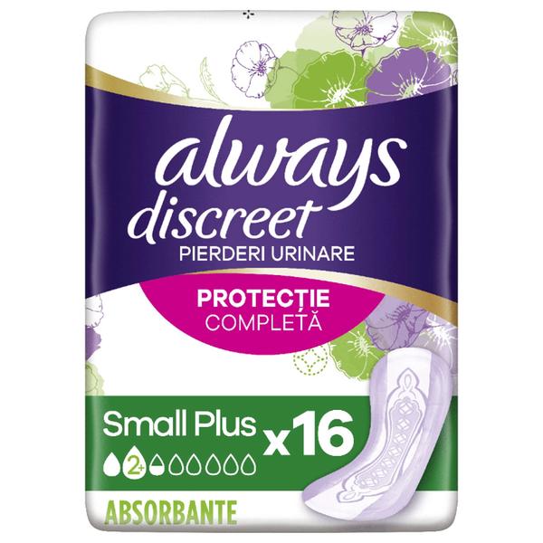 Absorbante Incontinenta Urinara - Always Discreet, Small Plus, 16 buc