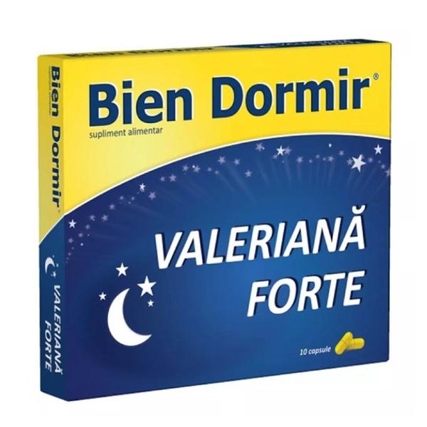 Supliment alimentar bien dormir valeriana forte - fiterman pharma, 10 capsule