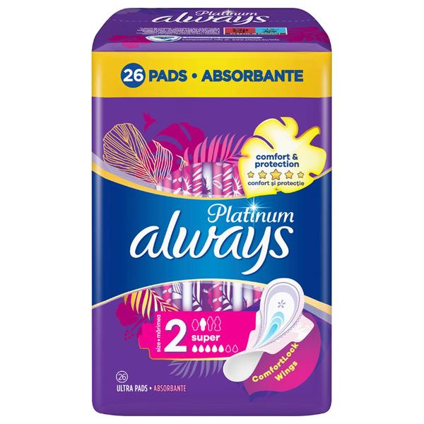 Absorbante - Always Platinum Super, Marime 2, 26 buc