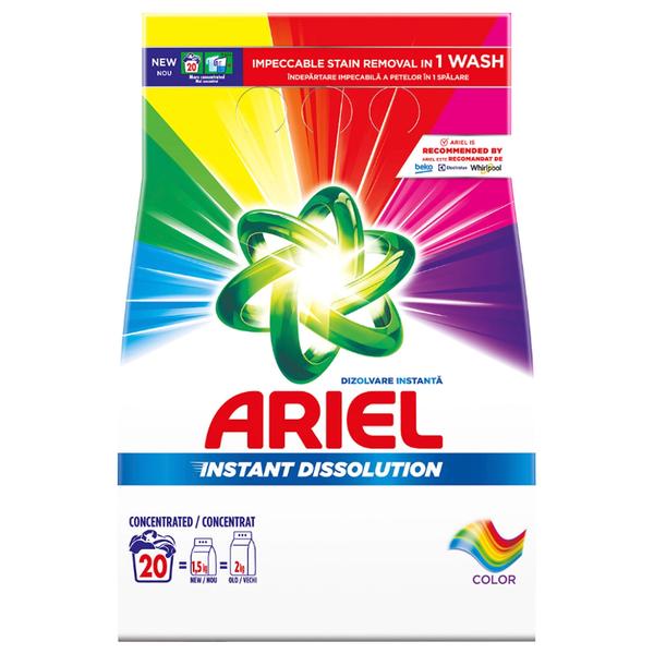 Detergent Automat Pudra pentru Rufe Colorate - Ariel Instant Dissolution Color, 1500 g