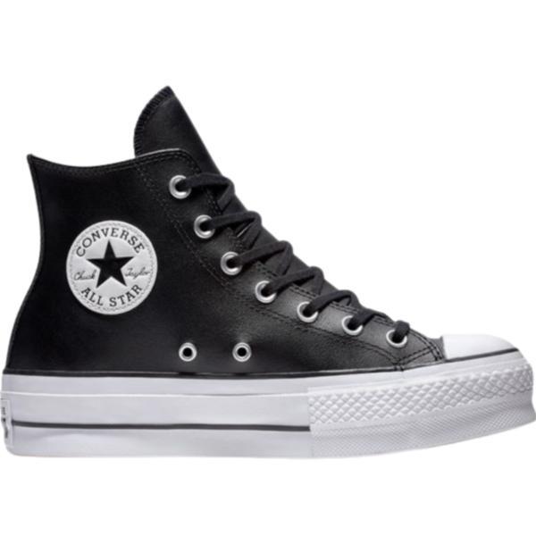 Tenisi femei converse chuck taylor all star lift leather high top 561675c, 35, negru