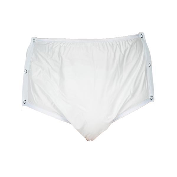 Chilot incontinenta nivel 4/5, Suprima, Unisex, PVC/Poliester, Alb, Mar 44, cu capse laterale