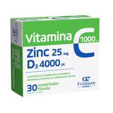 Vitamina C + Zinc + D3 - Fiterman Pharma, 30 comprimate