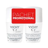 Pachet Deodorant roll-on antiperspirant fara parfum 48h, Vichy, 2 x 50 ml