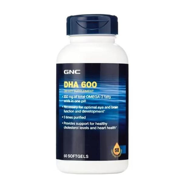 Acizi Grasi Dha Omega-3 - GNC DHA 600, 60 capsule