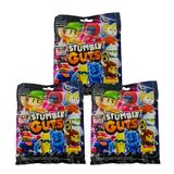 Kit 3 plicuri Stumble Guys, cu figurina si cartonase surpriza, Seria 8, 7 cm, Mistery Box