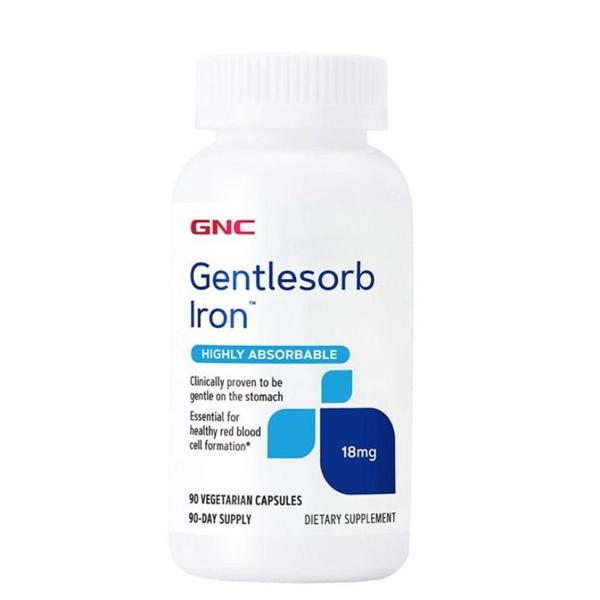 Fier cu Absorbtie Usoara 18 mg - GNC Gentlesorb Iron, 90 capsule