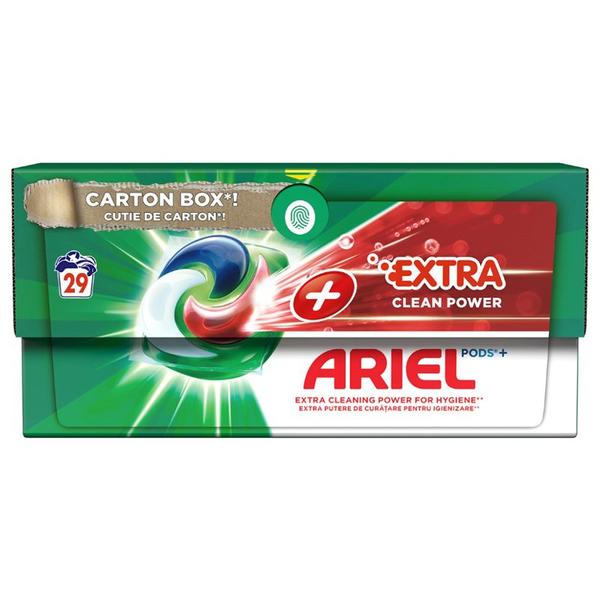 Detergent Automat Gel Capsule - Ariel Pods + Extra Clean Power, 29 buc