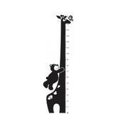 Sticker decorativ, Sticker Ursuletul si girafa, Negru, 165x51 cm
