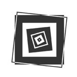 Sticker decorativ, Iluzie Optica, Negru, 119x119 cm