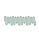 Sticker decorativ, Curbe pana la infinit, Verde, 90x27 cm