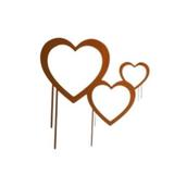 Sticker decorativ, Inima simbolul iubirii, Portocaliu, 108x110 cm