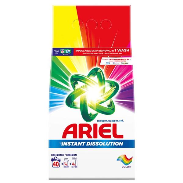 Detergent Automat Pudra pentru Rufe Colorate - Ariel Instant Dissolution Color, 3000 g