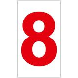 Sticker decorativ, Cifre autoadezive, Cifra 8, inaltime 20 cm, rosu