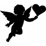 Sticker decorativ, Cupidonul, Negru, 133x110 cm