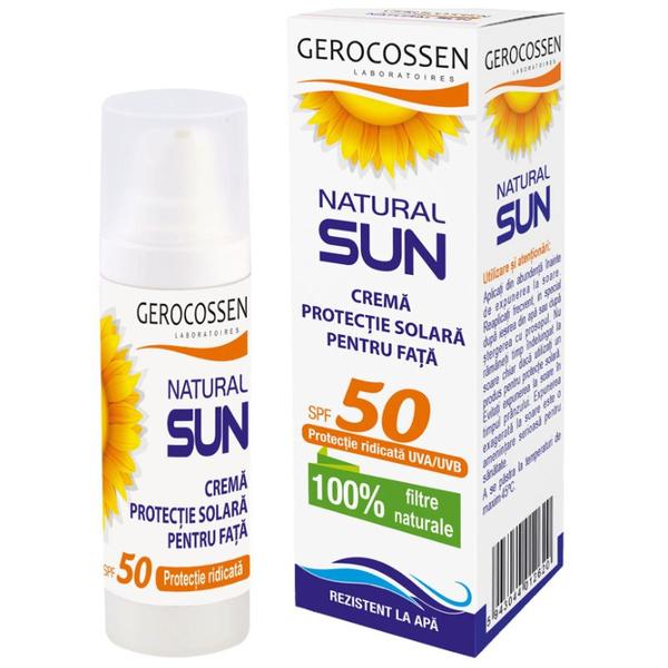 Crema de Fata pentru Protectie Solara Natural Sun SPF 50, Gerocossen, 30 ml