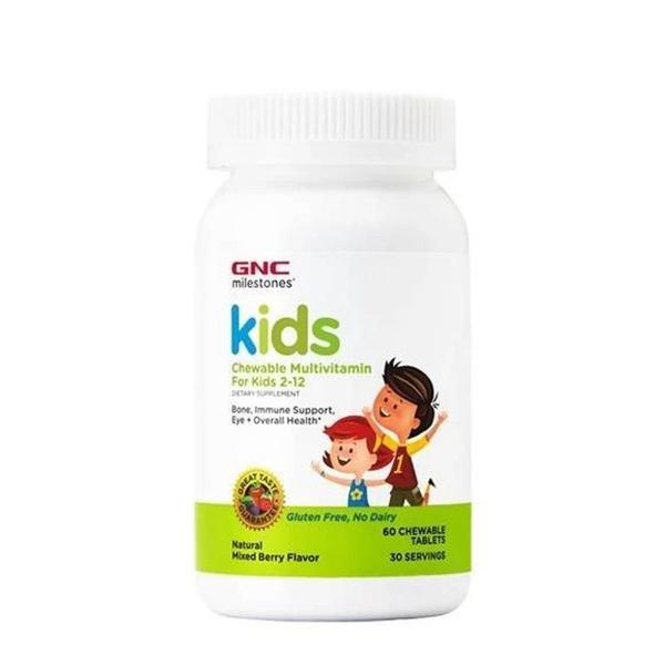 Multivitamine Masticabile pentru Copii 2-12 Ani, cu Aroma Naturala de Fructe de Padure - GNC Milestones Kids, 60 tablete
