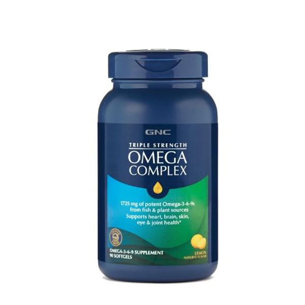 Acizi grasi Omega-3-6-9 - GNC Triple Strenght Omega Complex, 90 capsule