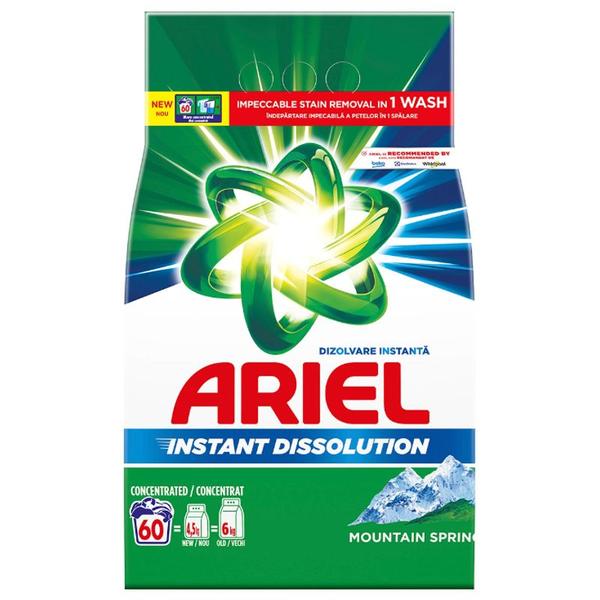 Detergent Automat Pudra - Ariel Instant Dissolution Mountain Spring, 4500 g