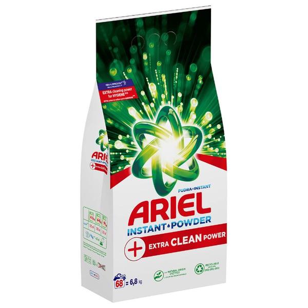 Detergent Automat Pudra - Ariel + Extra Clean Power Instant Powder, 68 spalari, 6800 g