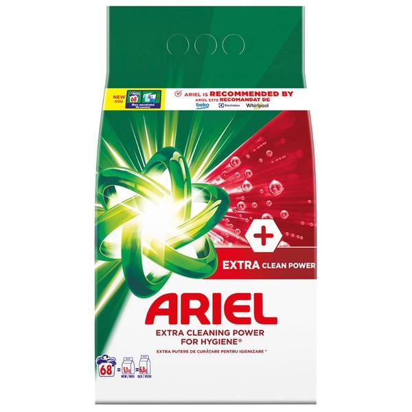 Detergent Automat Pudra - Ariel + Extra Clean Power, 68 spalari, 5100 g