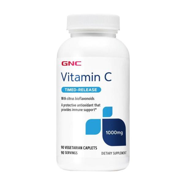 Vitamina C 1000 mg cu Bioflavonoide si Eliberare Prelungita - GNC, 90 tablete