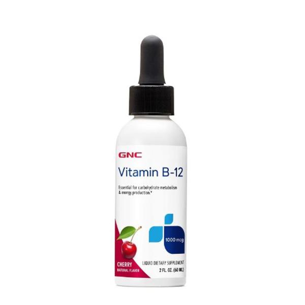 Vitamina B-12 Lichida, cu Aroma Naturala de Cirese - GNC, 60 ml