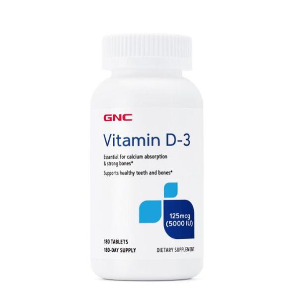 Vitamina D-3 125 mg - GNC, 180 tablete