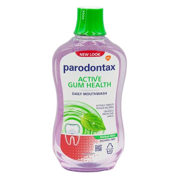 Apa de gura fara alcool parodontax - daily mouthwash gum care herbal twist, gsk, 500 ml