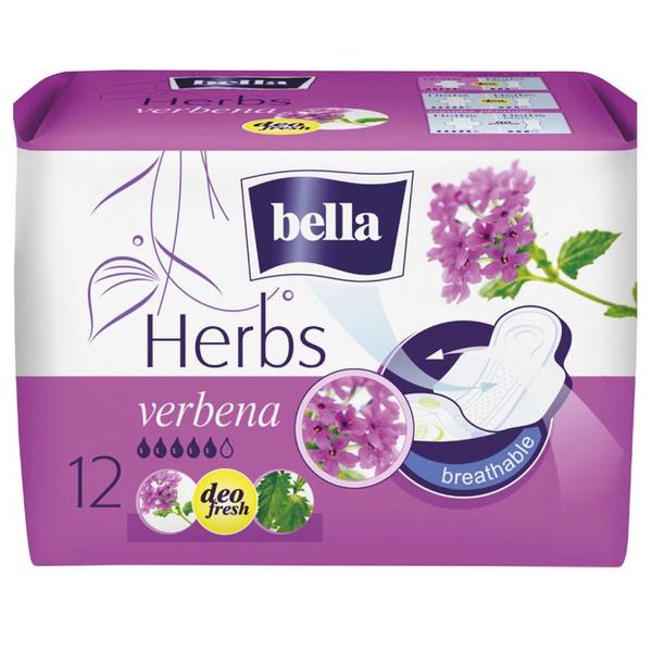 Absorbante igienice deo fresh - bella herbs verbena, 12 buc