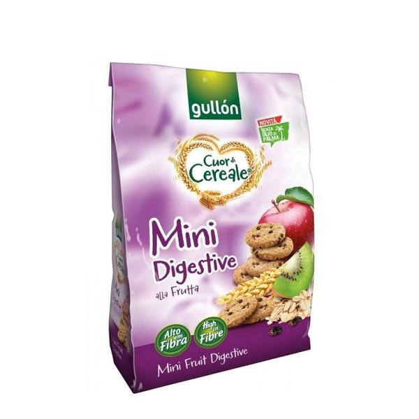 Biscuiti din cereale mini digestivi cu fructe - gullon, 225 g