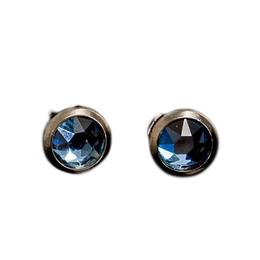 Cercei queen stone xirius flat, silver shade, argint 925, 7mm