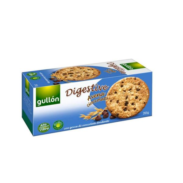 Biscuiti Digestivi cu Chipsuri de Ciocolata Neagra - Gullon, 265 g